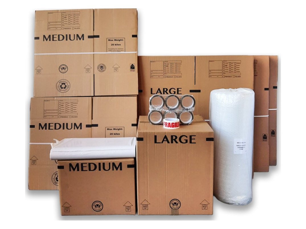Large Home Pack kit: boxes, tape, paper and bubble wrap
